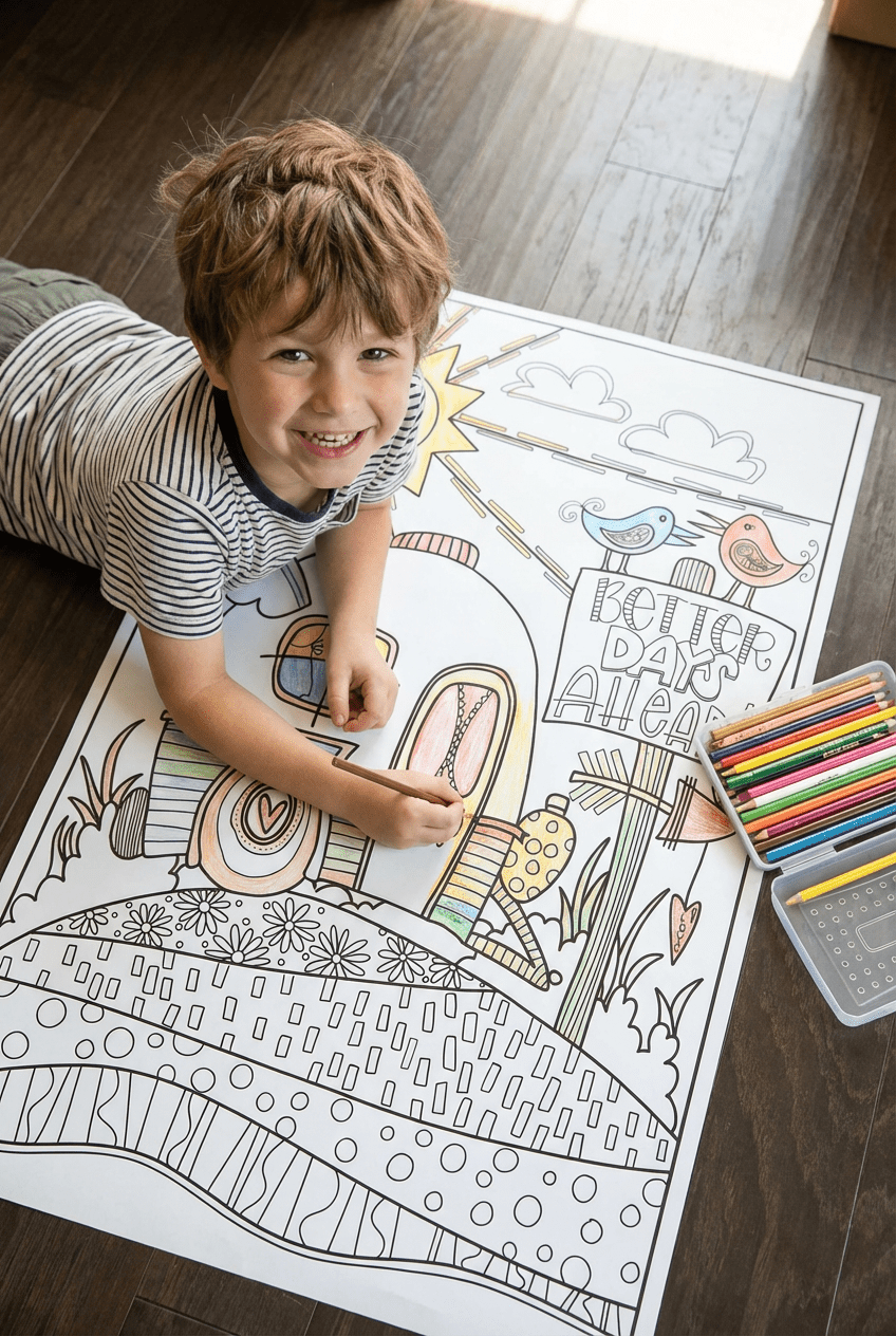 Better Days Ahead – Giant Coloring Page (24x36") - Tons of Hues