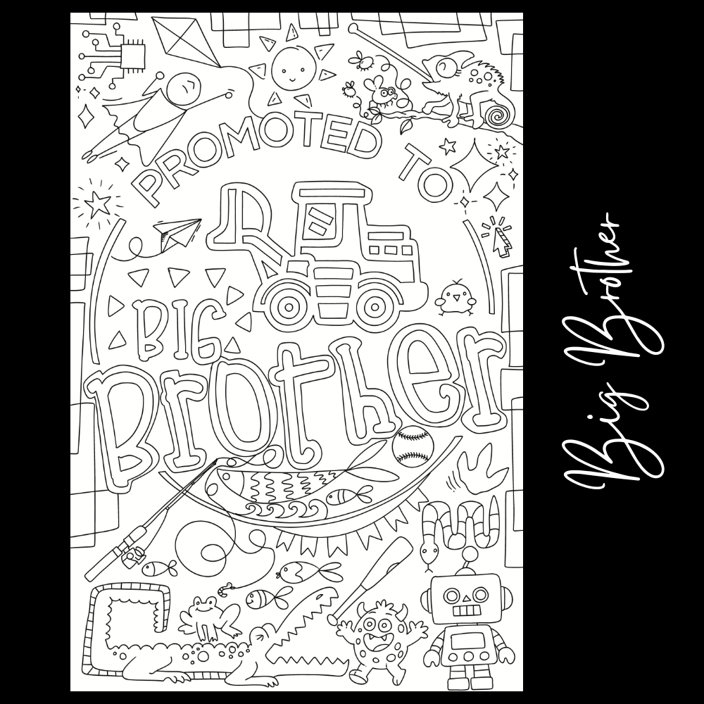 Big Brother – Giant Coloring Page (24x36") - Tons of Hues