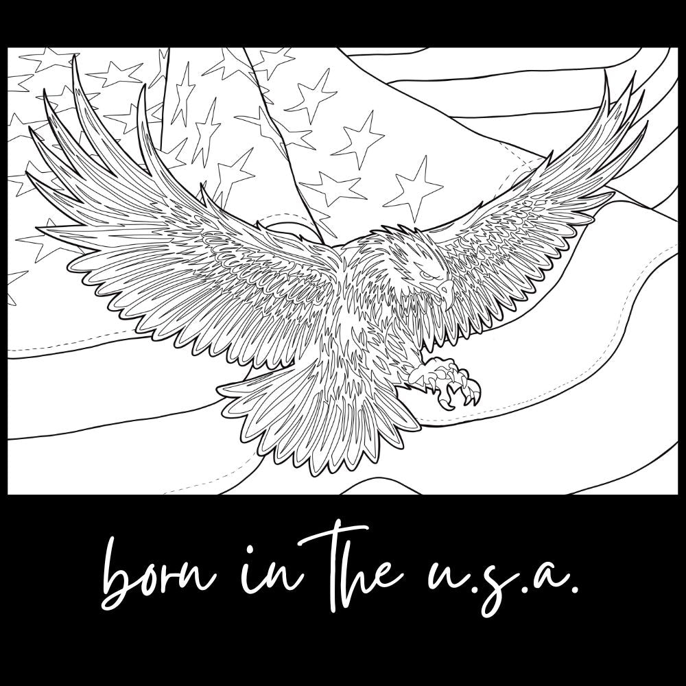 Born in the U.S.A. – Giant Coloring Page (24x36") - Tons of Hues