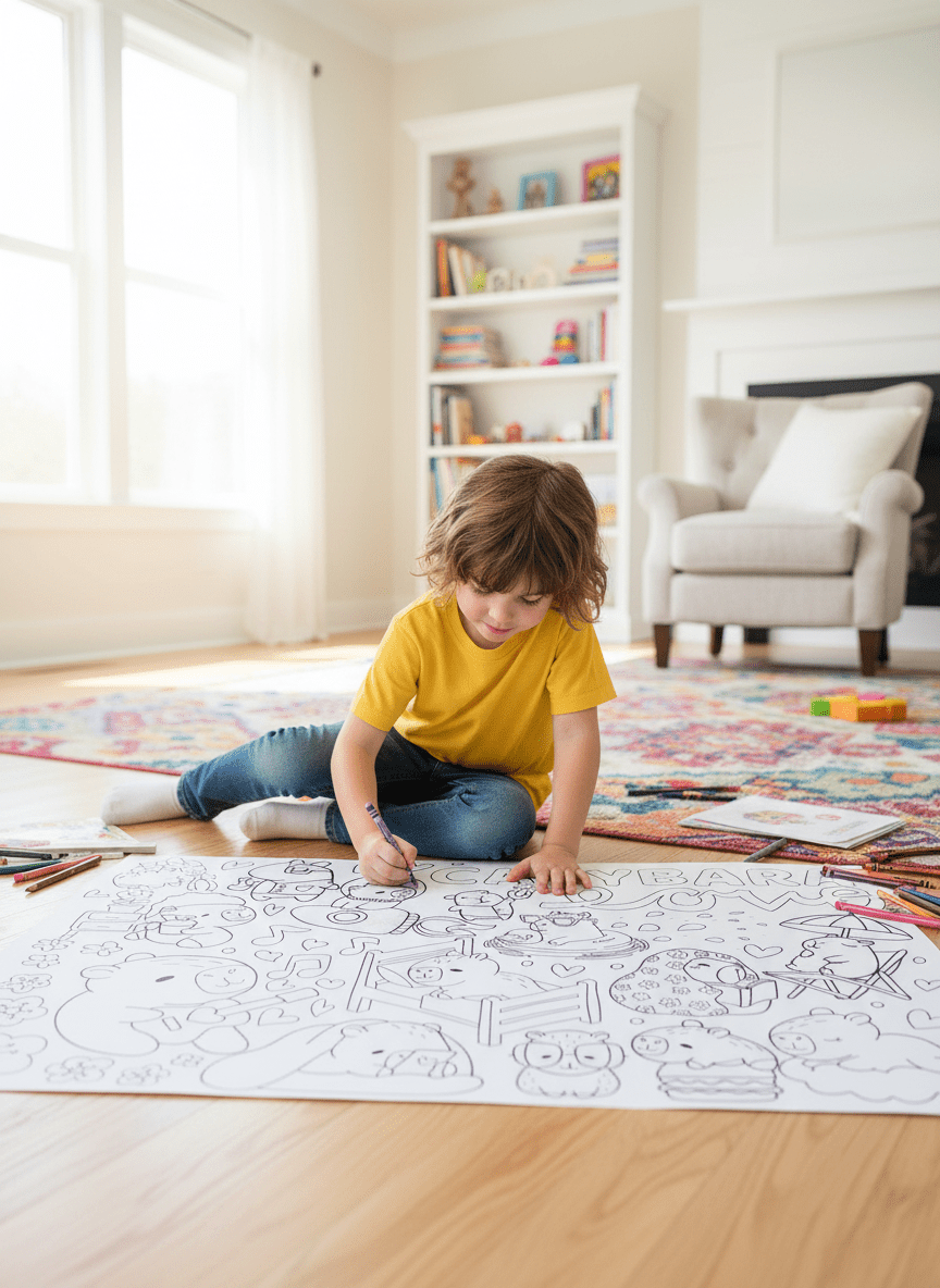 Capybara Love – Giant Coloring Page (24x36") - Tons of Hues