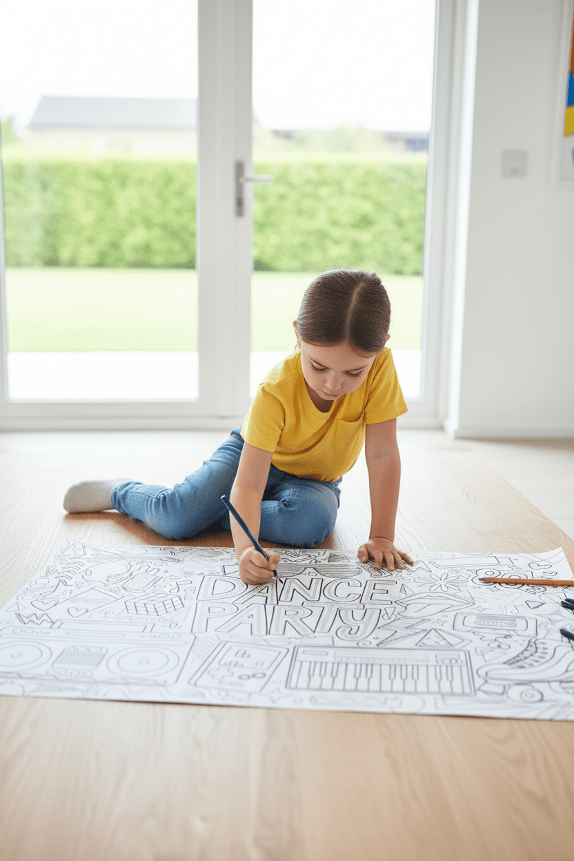 Dance Party – Giant Coloring Page (24x36") - Tons of Hues