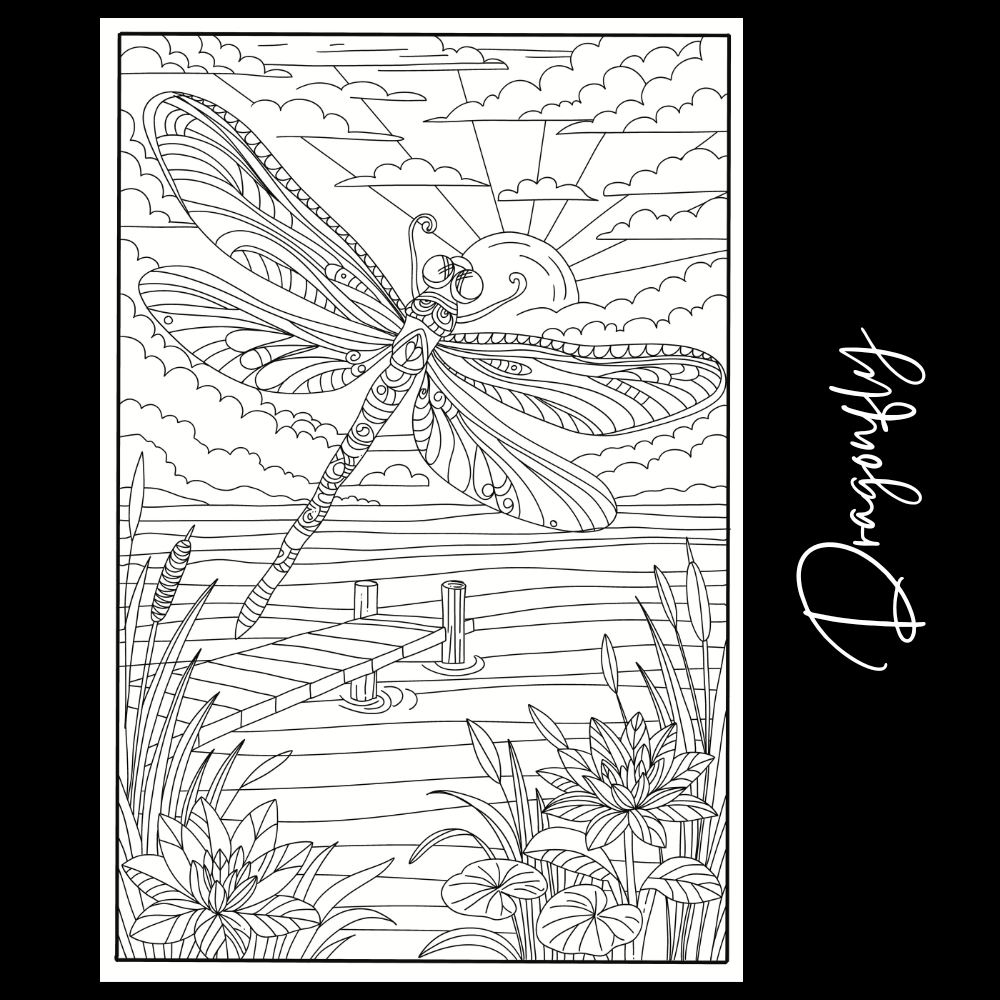 Dragonfly – Giant Coloring Page (24x36") - Tons of Hues