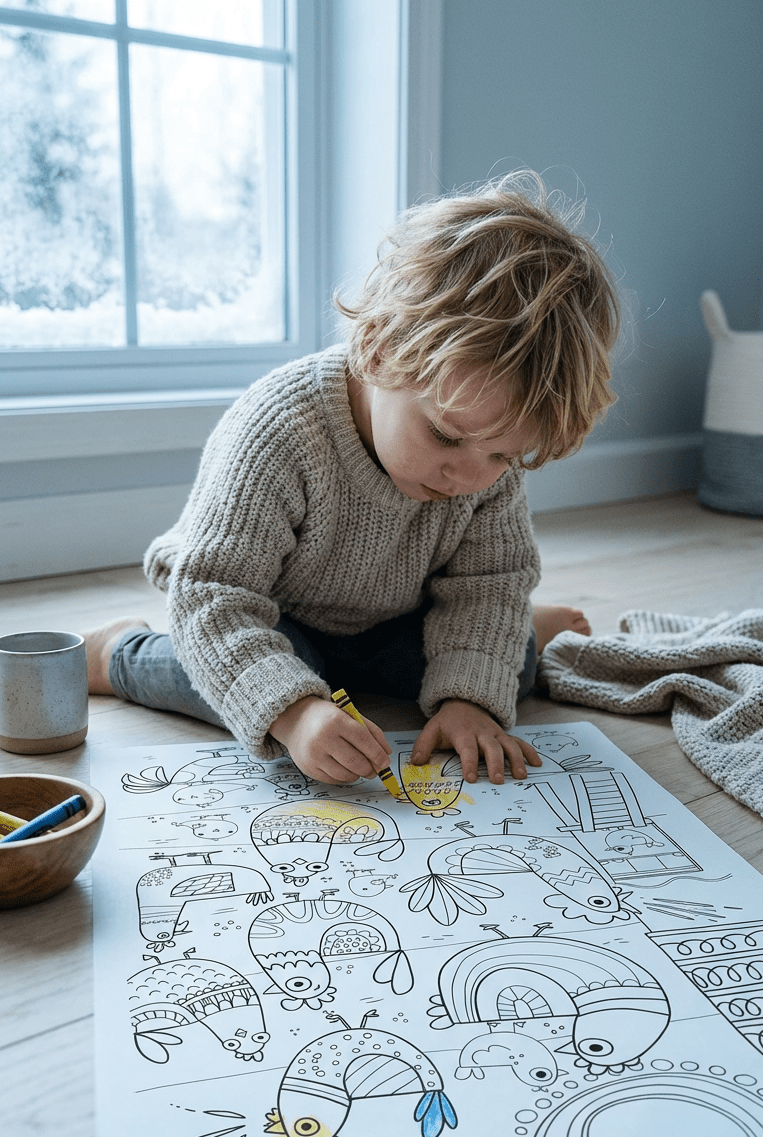 Happy Hen House – Giant Coloring Page (24x36") - Tons of Hues