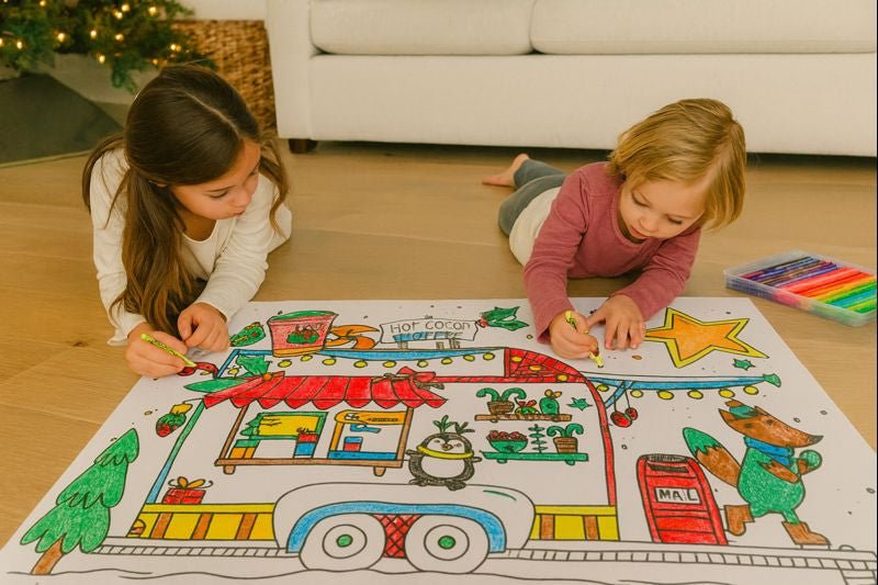 Hot Cocoa + Coffee – Giant Coloring Page (24x36") - Tons of Hues