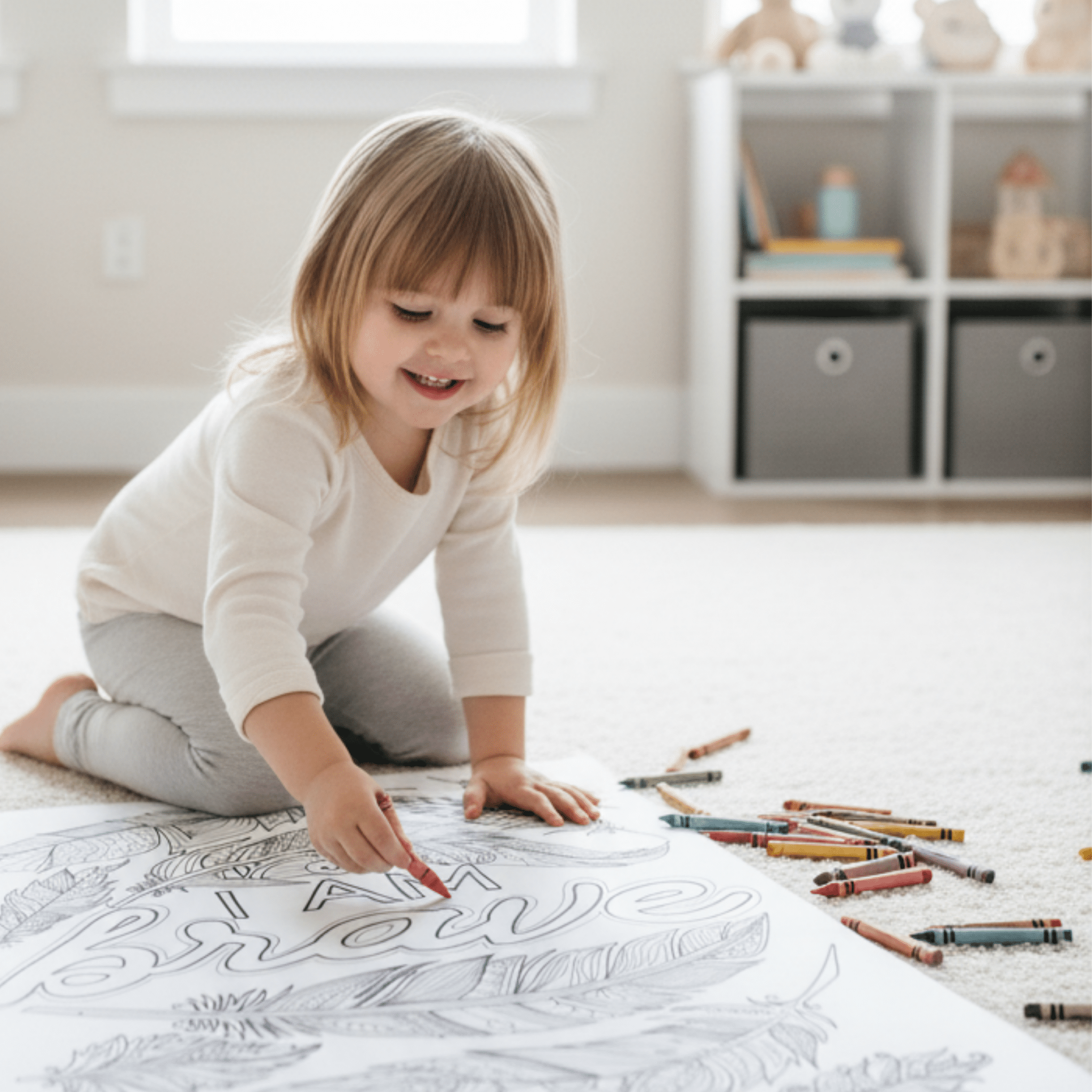 I Am Brave – Giant Coloring Page (24x36") - Tons of Hues