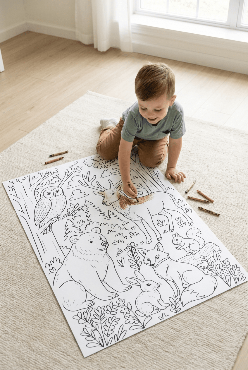 Party Animals – Giant Coloring Page (24x36") - Tons of Hues