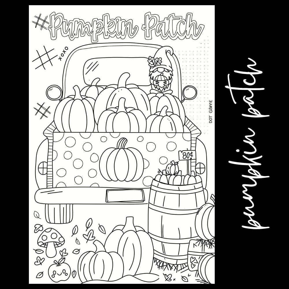 Pumpkin Patch – Giant Coloring Page (24x36") - Tons of Hues