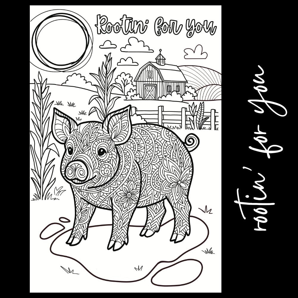 Rootin' For You – Giant Coloring Page (24x36") - Tons of Hues