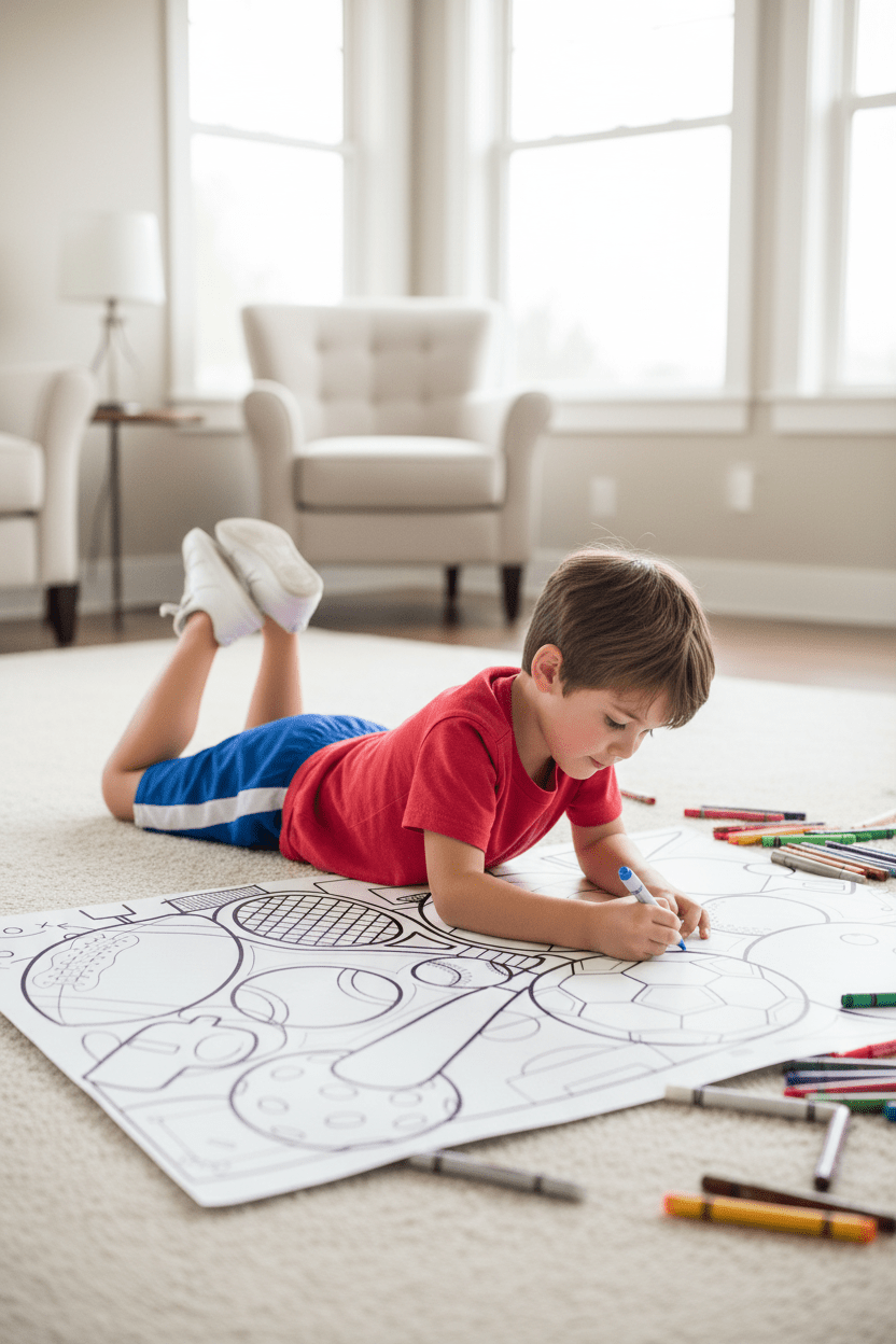 Sports Balls – Giant Coloring Page (24x36") - Tons of Hues