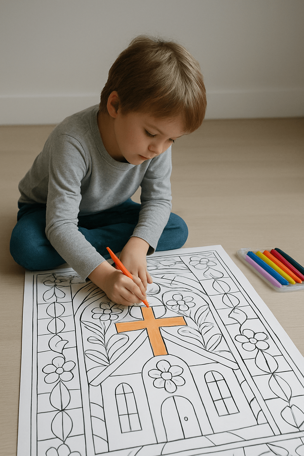 Stained Glass – Giant Coloring Page (24x36") - Tons of Hues